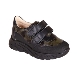 TW-338 (цв.4-черный комбинир., 26) Полуботинки спортивные (натур.кожа)