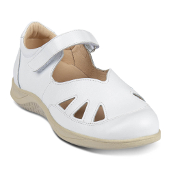 DTD-261 (цв.6-белый) Туфли летние открытые (Ремень на велкро)
