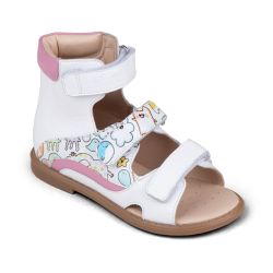 TW-176 (цв.23-белый/розовый принт) Туфли (отк.носок, выс.задник, натур.кожа)