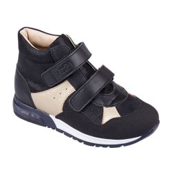 TW-440 (цв.14-черно-золотой, 26) Ботинки спортивные (натур.кожа, без св.диодов)