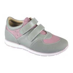 TW-450 (цв.4-серо-розовый) Полуботинки ортопедические малосложные