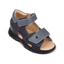 TW-146 (цв.3-черный) Туфли летние (Два ремня на велкро)