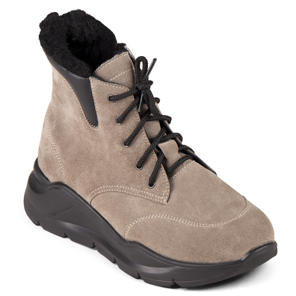 Ботинки женские утепленные на шнурках и молнии DTD-606-1  Dr. Thomas