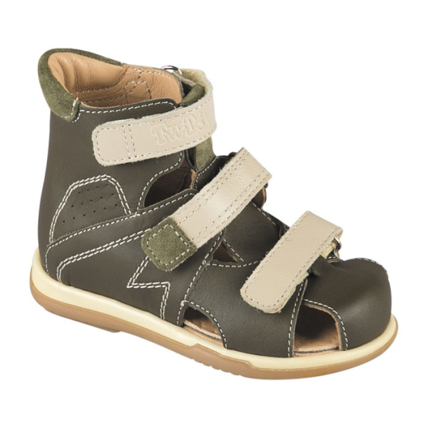 Высокие ортопедические сандалеты с закрытым носком TW-274-3  Twiki