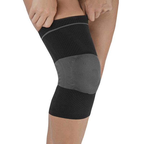 Бандаж компрессионный на коленный сустав на широкое бедро Т-8582/3 Evolution Silver (Т.44.82) 